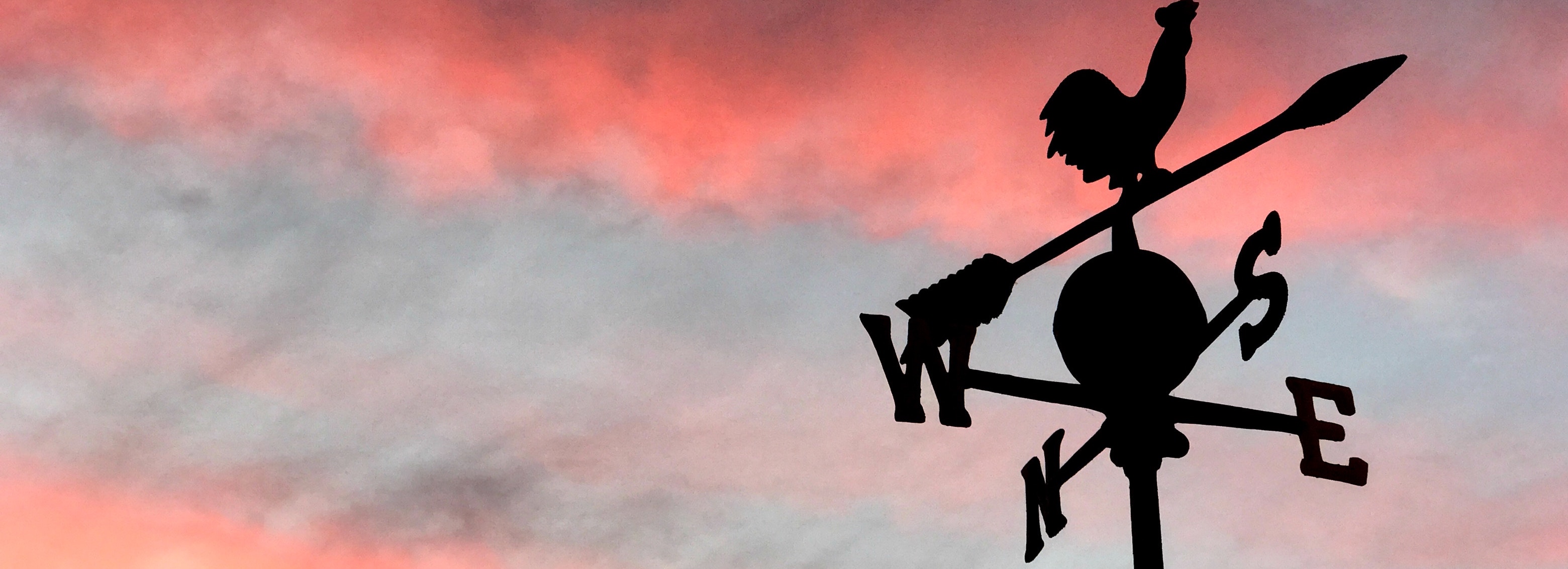 The traditional weathervane helps us forecast what is coming